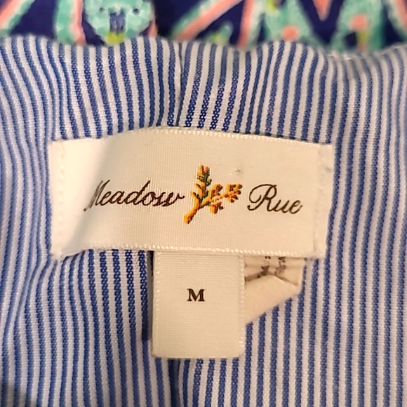 Meadow Rue Womens Top Anthropologie Nuria Blue Paisley Swing Tank Blouse Size M - Picture 7 of 9